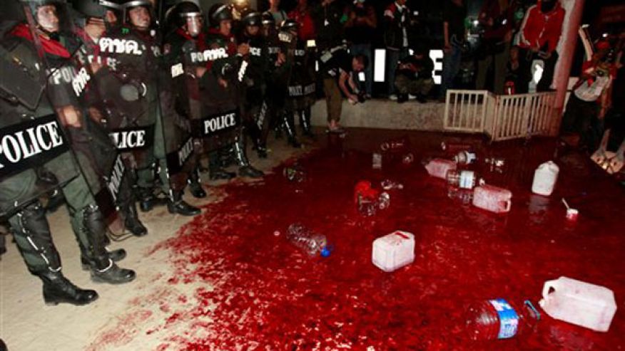 Blood is spilled on the streets of Bangkok